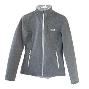 THE NORTH FACE Windwall Women Size XS Gray Front Zip Activewear Softshell Jacket